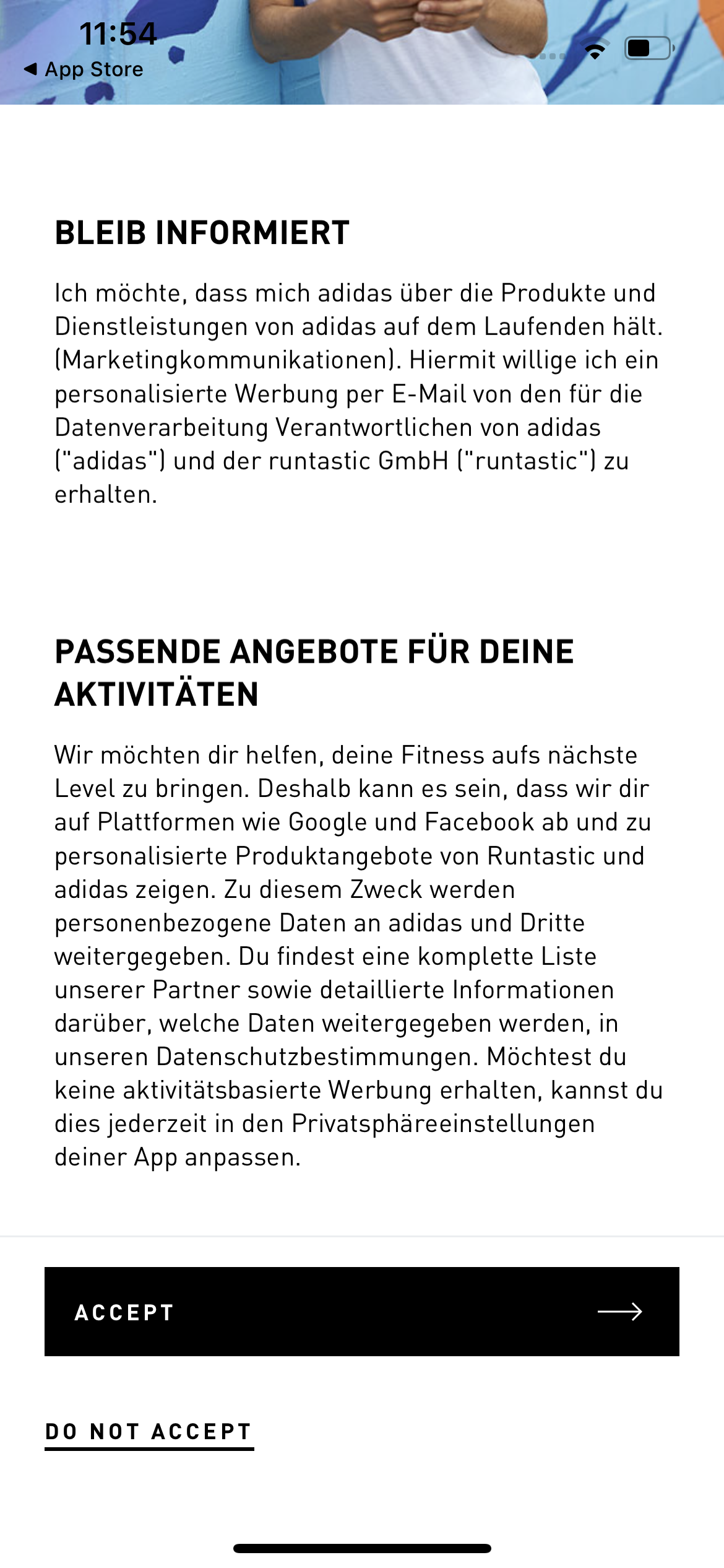 Native Mobile Consent Management Interface (German)