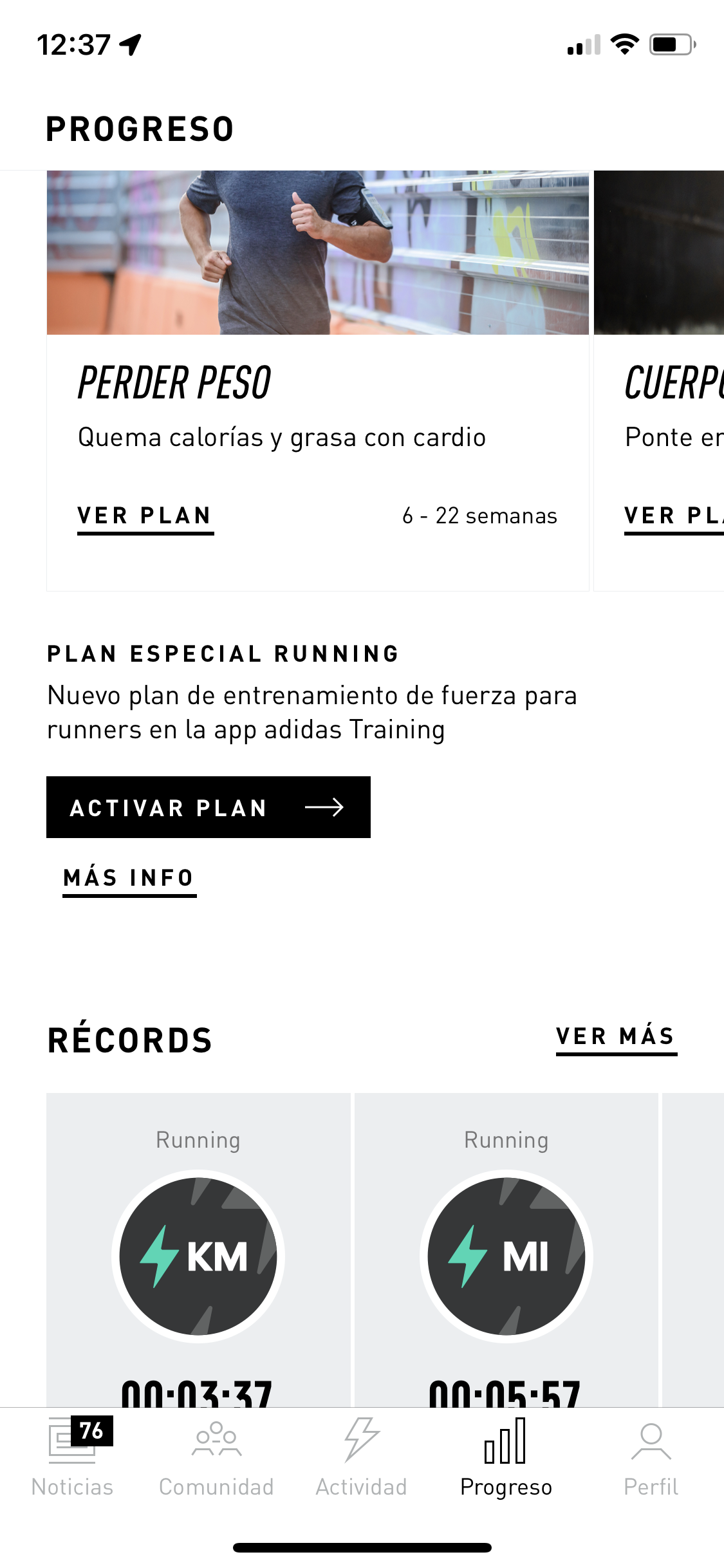 Native Mobile Training Plan Progress Tracker